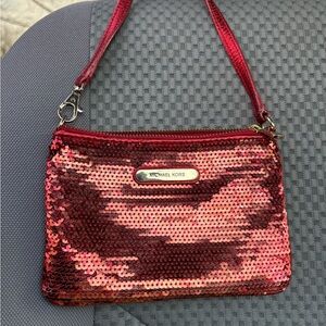 Michael Kors Red Sequin Wristlet
